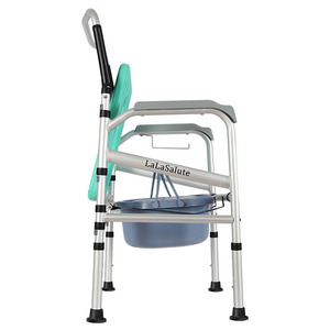 เก้าอี้นั่งถ่ายแบบพับได้ LalaSalute สำหรับผู้สูงอายุ ใช้ในโรงพยาบาล - Product Image 2
