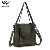 Sac seau sac à bandoulière unique grande capacité ensembles de sacs à main pour femmes Version coréenne à la mode fermeture éclair en option PU femme