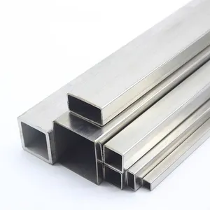 Decorative Seamless Brush Finish Stainless Steel Tubing Telescoping Square Tube Pipe 316 L Polished