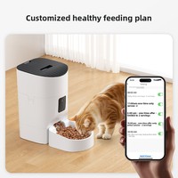 Distributeur automatique intelligent de nourriture pour animaux de compagnie avec contrôle WiFi par application, grande capacité 2180g, distribution de nourriture par portions programmées pour chats et chiens