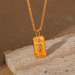 <span class=keywords><strong>Tarot</strong></span> Driedimensionale Reliëf Cz Achthoekige Hanger Niche Design Bloem Zonnegod Ketting Sieraden - Product Image 1