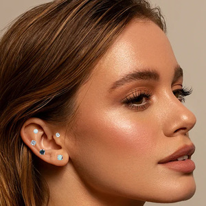 18k chapado en oro 316L <span class=keywords><strong>de</strong></span> acero inoxidable Corazón Stud Pendientes <span class=keywords><strong>de</strong></span> las mujeres <span class=keywords><strong>de</strong></span> moda para las mujeres - Product Image 4
