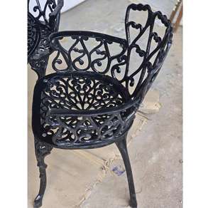 Chaise d'extérieur en rotin de style français haut de gamme, imperméable, pour bistrot, patio, balcon, café, salle à manger - Product Image 4