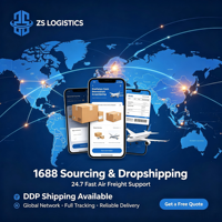 Agent de consolidation d'approvisionnement 1688 ZS LOGISTICS Air+Express DDP Global Dropshipping Expédition porte-à-porte avec assurance 24/7