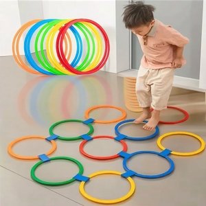 Ensemble de cerceaux pour enfants, jeu de cerceaux en plastique pour hopscotch, jouet d'entraînement sensoriel pour tout-petits - Product Image 1