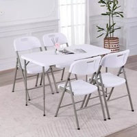 Table pliante portable Moon XZ122 en plastique HDPE, réglable en hauteur sur 3 niveaux, idéale pour les marchés, les jardins et les rassemblements