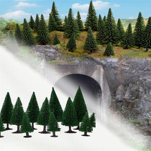 HO O N Z-Maqueta de tren a escala Z, diseño de tren, árbol de la <span class=keywords><strong>calle</strong></span>, modelo de alambre, pino verde oscuro, Artificial, pino - Product Image 6