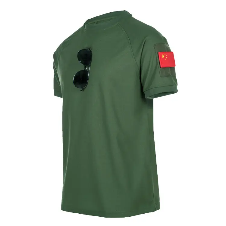Groothandel Oem Camouflage Tactische T-Shirts Uniform Training Heren Tshirt Zomer Casual Ronde Hals Losse, Snel Droog T-Shirt