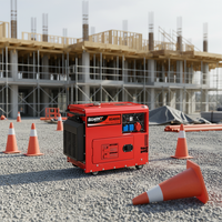 Générateur mobile 10KVA 5KW XGY-10 monophasé 400V/230V/220V 50/60Hz 24V DC, démarrage à froid, refroidissement par eau, 1800 tr/min, haute efficacité, AVR