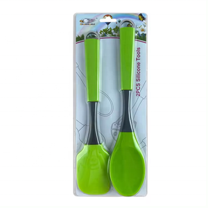 热卖烘焙糕点刷和勺子套装硅油刷耐热汤勺烧烤刷厨房烘焙配件 - Product Image 1