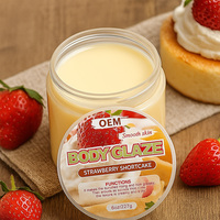 TikTok Vente à Chaud Glaçure pour le Corps au Shortcake à la Fraise Vegan Vente en Gros Glaçure au Beurre Corporel Vanille Crème Corporelle Hydratante Éclaircissante