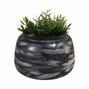 Vaso rotondo in vetro per l'arredamento del soggiorno, centrotavola moderno, vaso per fiori, pezzo decorativo per la casa - Product Image 2