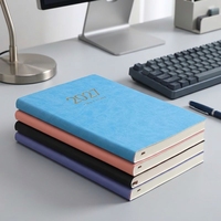 Agenda 2027 en cuir vegan, planificateur quotidien et horaire, agenda anglais, carnet A4, agenda personnalisable pour 2027