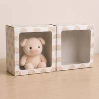 Boîte d'emballage en carton imprimé à fenêtre transparente, très vendue, pour jouets en peluche, poupées et cadeaux pour enfants – Idéale pour la présentation en magasin