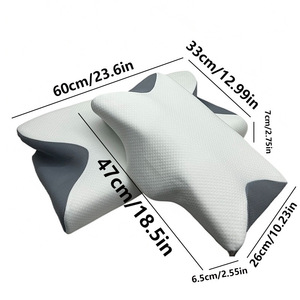 Almohada de Soporte Cervical Especializada con Núcleo de Espuma Viscoelástica, Tamaño Individual, Anti-Ronquidos, Forma de Mariposa, para Uso en el Dormitorio - Product Image 5