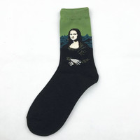 Chaussettes décontractées pour hommes, nouvelle collection, style personnalisé, artistique, rétro, série de peintures mondialement connues, art de dessin animé, corps