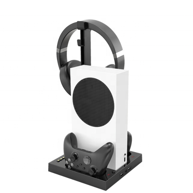Game Accessories Multi Functional Cooling Stand Dual Controller Charging Stand With Headset Stand for Xbox Series S/X Consoles