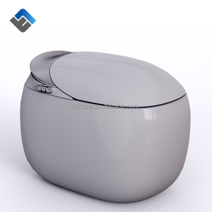 Toilette intelligente oeuf de luxe capteur automatique WC articles sanitaires en céramique Installation au sol P-Trap Drainage Siphonic Flush - Product Image 6