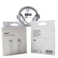 Kabel Charger Tipe C ke Tipe C 60W, Adaptor Daya USB C 20W, Kabel Data Pengisian Cepat untuk iPhone 18 17 16 Pro Max untuk Samsung