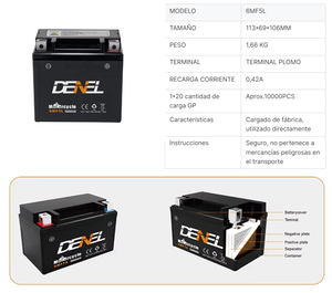 Batterie de moto AMG LTX5L <span class=keywords><strong>YtX5</strong></span> 12v5Ah HIGH CCA80 pour Honda/YAMAHA, garantie 1 an, fabrication OEM - Product Image 3
