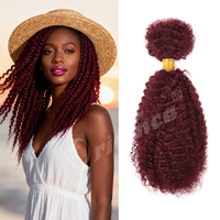 Cheveux humains vierges bruts non traités Originea du Vietnam, en vrac, 16 pouces, afro crépu, cuticules alignées, 30g 50g