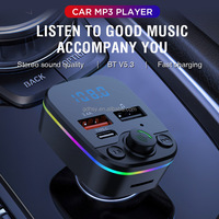 Reproductor MP3 para Auto 2024, Diseño Moderno, Equipo de Radio y Transmisión de TV Manos Libres con Transmisor Inalámbrico para Accesorios de Auto