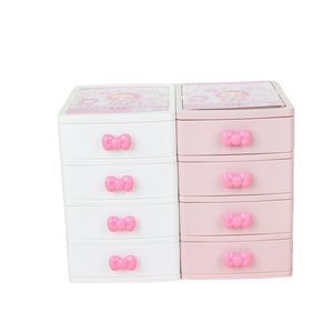 Boîte de rangement de bureau en plastique PP blanc moulé par injection avec tiroir, empilable, organisateurs de bureau, capacité 7L - Product Image 1