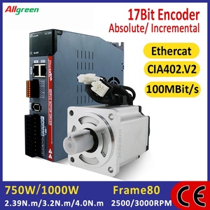 มอเตอร์เซอร์โว AC Ethercat 220V 4.5/5.8/4.6A พร้อมไดรเวอร์ 2.39/3.2/4N.m 750W1000W ชุดไดรเวอร์มอเตอร์เซอร์โว AC สำหรับเครื่อง CNC - Product Image 2