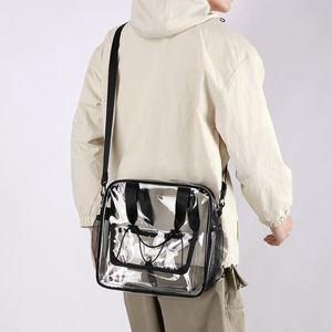 Outdoor Travel Beach PVC Tote Bags Single Shoulder Sling Bag Waterproof Transparent Hand Bag - Product Image 3