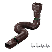 Paquet de 1 rallonge de descente de gouttière noire flexible extensible personnalisée