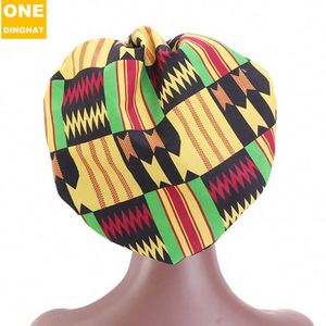 Popular Gorro Africano de Satén Redondo con Doble Capa y Estampado, Pañuelo para la Cabeza para Mujer, Gorro Tipo Pañuelo YHK0080 - Product Image 2