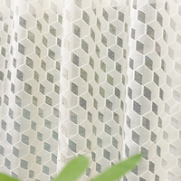 Panneaux de fleurs rayés soleil hôtel top readymade roll net stock voile fenêtres rideaux en or transparent pour fête