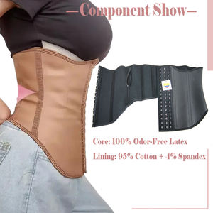 Fajas Colombianas de Marca Propia Entrenador de Cintura de Látex de Alta Compresión Corsé Top para Mujer Faja Reductora Bajo Busto de Látex - Product Image 5