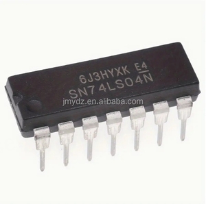 74LS04 74HC04 7404 ชิปไอซีอินเวอร์เตอร์แบบชิมม์ทริกเกอร์ 6 ช่อง ตัวแปลงไอซีแบบอินไลน์ DIP-14 ไอซีจัดการพลังงาน ไอซีควบคุม PWN - Product Image 1