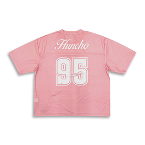 Camiseta de fútbol Rosa personalizada, diseño de sublimación, camiseta de fútbol americano transpirable de malla - Product Image 3
