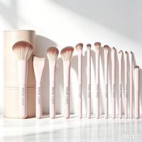 Perlengkapan Kuas Makeup Grosir Berkualitas Tinggi 13 Buah dengan Tas untuk Pengecer Salon dan Distributor Kecantikan Pasokan Grosir