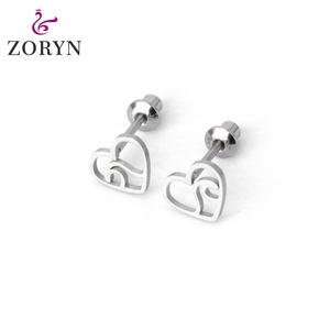 Zoryn 316L Stainless Steel <b>Silver</b> Plated Screw Back <b>Stud</b> Earrings Paved Starfish Hypoallergenic Durable Nautical Cartilage <b>Studs</b> - Product Image 3