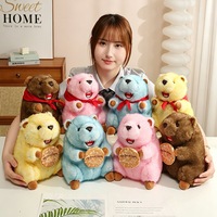 Peluche Marmotte Mignonne, Pendentif Capybara, Coussin Décoratif - Polyester & Coton PP pour Cadeaux d'Anniversaire
