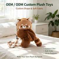 Fabricant de jouets en peluche sur mesure proposant des services OEM, des rembourrages en peluche doux, la création de mascottes animales et des cadeaux d'entreprise.