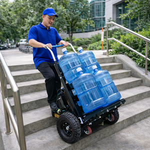 Carrello Elettrico Industriale Pieghevole <span class=keywords><strong>a</strong></span> Quattro <span class=keywords><strong>Ruote</strong></span> <span class=keywords><strong>per</strong></span> Scale, in Metallo, con Motore da 1200W e Opzione OEM - Product Image 3
