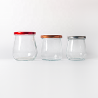 50g Mini petit rond clair maison décorative pot de nourriture bouteille en verre nid d'oiseau bouteille avec couvercle à vis