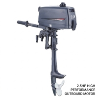 Moteur hors-bord à essence 2 temps haute performance 2,5 CV, durable et efficace, avec commande par gouvernail pour kayak, canoë et embarcations