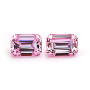 Diamant rose de qualité supérieure, <span class=keywords><strong>taille</strong></span> émeraude, diamant moissanite rose poli, <span class=keywords><strong>prix</strong></span> au carat - Product Image 2