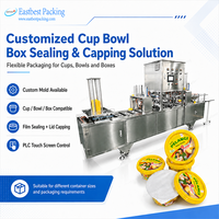 Machine de scellage et de capsulage automatique de gobelets et de bols Eastbest Custom Mold, contrôlée par PLC, avec écran tactile et changement de format
