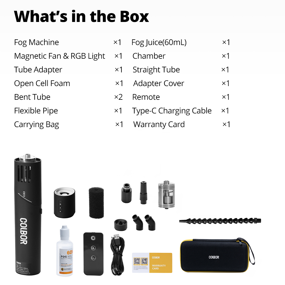 COLBOR CineFlare 40W CF5 Fog Machine Portable Handheld Smoke