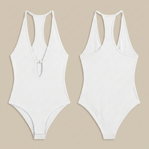 Mono corto sin mangas y sin tirantes para mujer, transpirable, de spandex/poliéster, para verano, de bajo costo, ropa de mujer personalizada al por mayor - Product Image 2