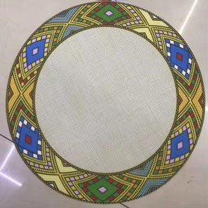 Vente en gros de sets de table Habesha personnalisés, vente chaude, design de panier tissé traditionnel éthiopien rond <span class=keywords><strong>Saba</strong></span> - Product Image 1