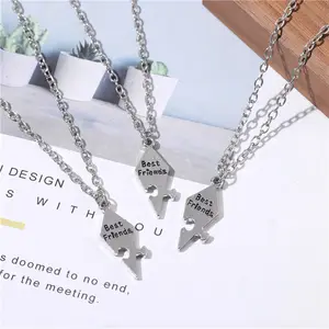 Geili Korean Creative Best Friend Necklace Retro Fashion Matching Necklace Puzzle Letter Necklace