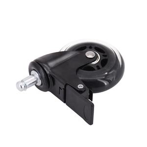 Roulettes pivotantes en polyuréthane (PU) <span class=keywords><strong>pour</strong></span> <span class=keywords><strong>chaise</strong></span> <span class=keywords><strong>de</strong></span> gaming, silencieuses, <span class=keywords><strong>pour</strong></span> sols durs et meubles d'appartement - Product Image 2