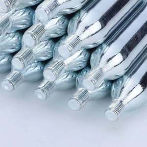 Cartouches filetées <span class=keywords><strong>CO2</strong></span> en acier haute pression 12g/16g/24g/33g Variantes pour VTT <span class=keywords><strong>Pompe</strong></span> Équipement de sécurité Gaz d'oxygène industriel - Product Image 1